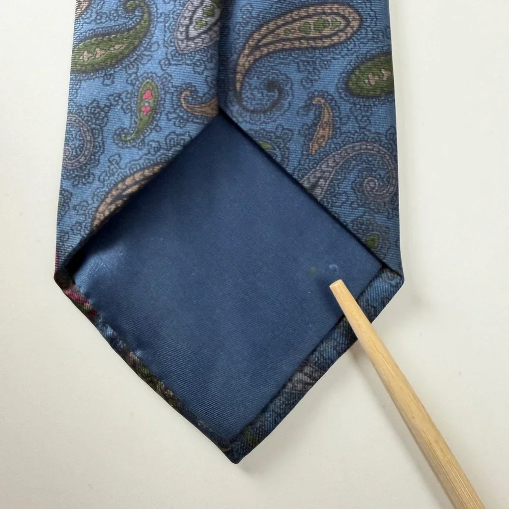 Lanvin Tie Mens Blue Paisley Silk Tie‎ Italy